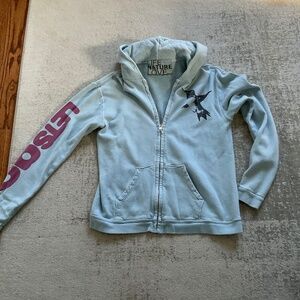 Free City light blue zip up hoody